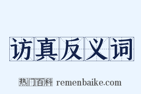 访真反义词是什么意思的图片